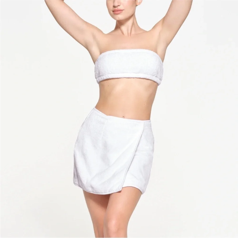 )Skims TERRY COVER UPS MINI WRAP SKIRT size‎ XL NWT
